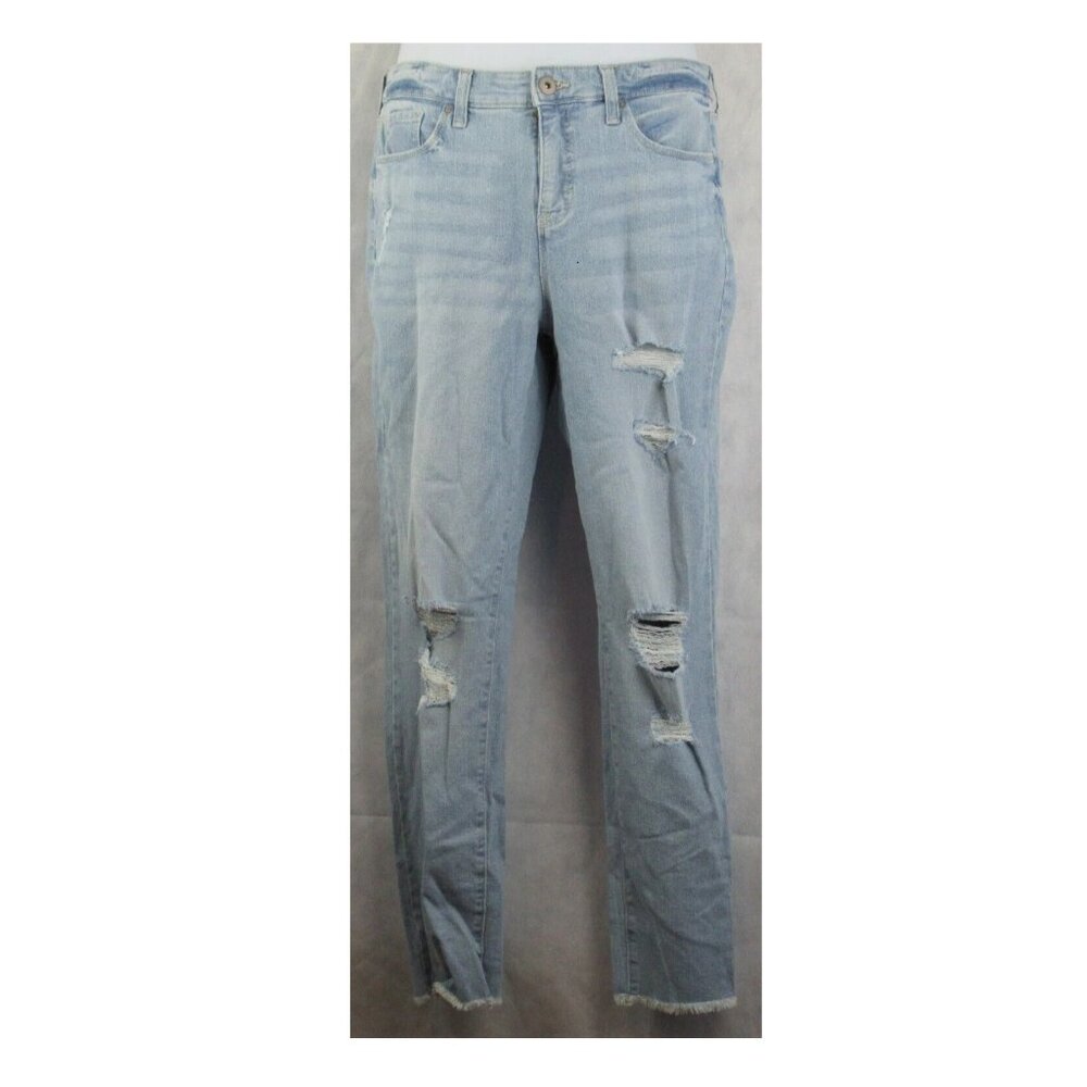 Style & Co Women's Curvy-Fit Mid-Rise Skinny Jeans, Ricochet Blue, Size 10